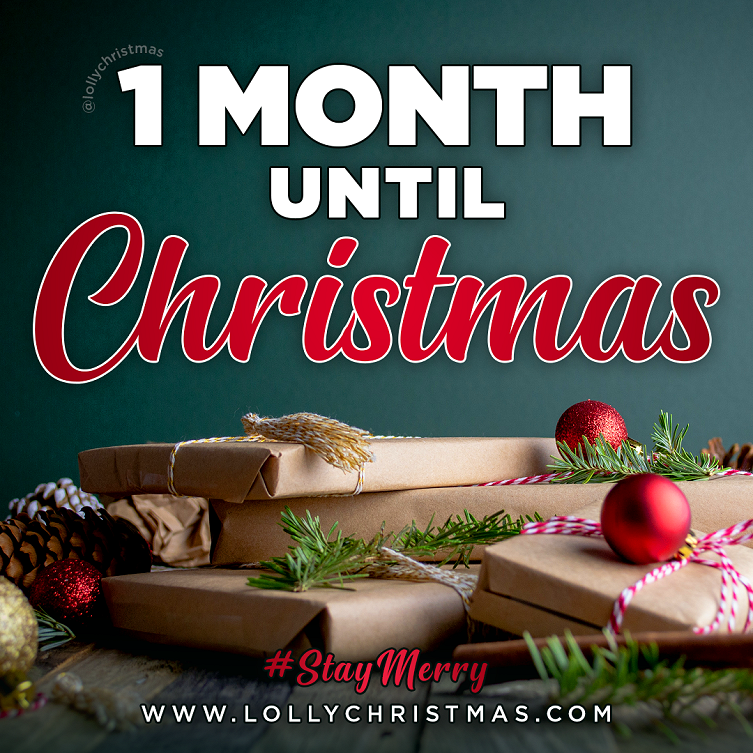 Only 1 Month Until Christmas Day!