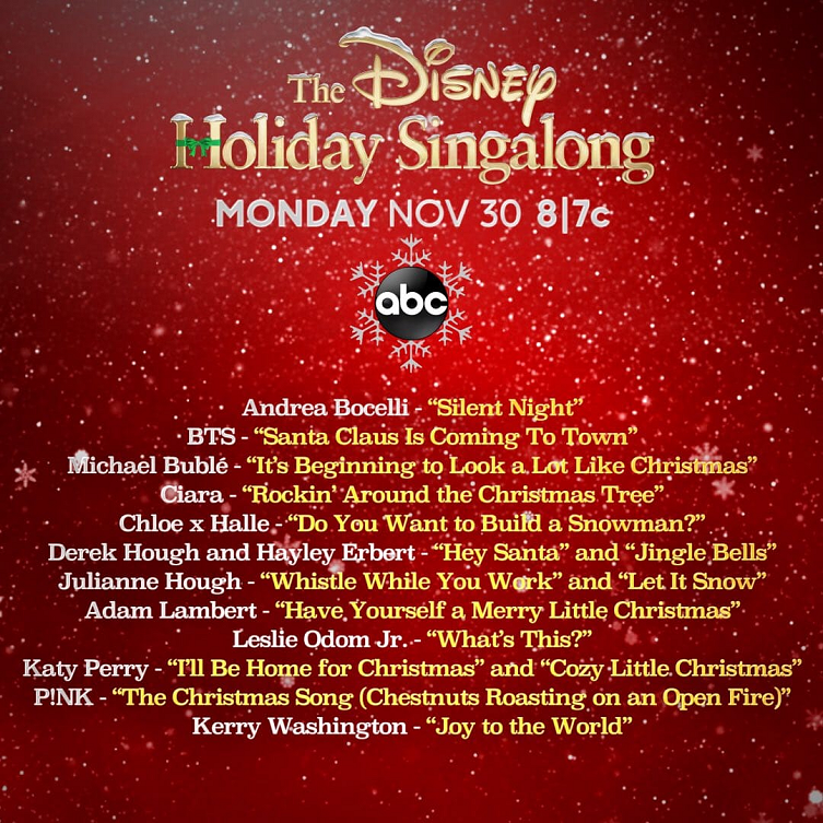 Katy Perry, BTS, Chloe x Halle & Michael Bublé Among Stars Joining the 'Disney Holiday Singalong'!