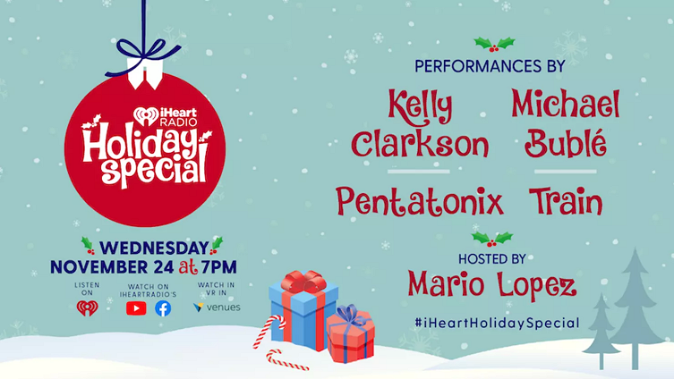 Michael Bublé, Kelly Clarkson, Pentatonix & Train Join iHeartRadio Holiday Special Lineup!