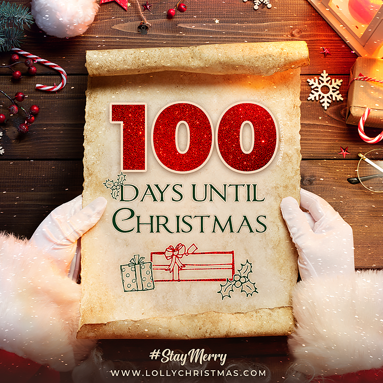 Merry 100 Days Until Christmas! | LollyChristmas.com